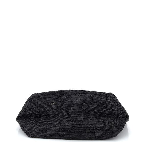 Loewe Fold Logo Strap Tote Raffia Large Black - Picture 4 of 6